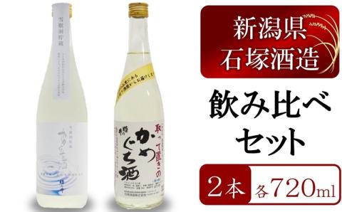【12/15決済完了分まで年内発送】姫の井の熟成日本酒 飲み比べセット 720ml×2本 雪眠洞貯蔵かめぐち酒・取って置きのかめぐち酒[石塚酒造]