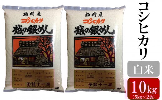 令和7年産新米【五ツ星お米マイスター厳選】コシヒカリ 白米 10kg（5kg×2袋）[Y0562]