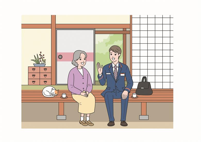 みまもり 訪問 サービス 12カ月分 郵便局 日本郵便 見守り 訪問サービス 月1回 1年 報告 安心 福祉 支援 サポート 代行 親孝行 新潟県 新潟 新発田市 新発田  I24