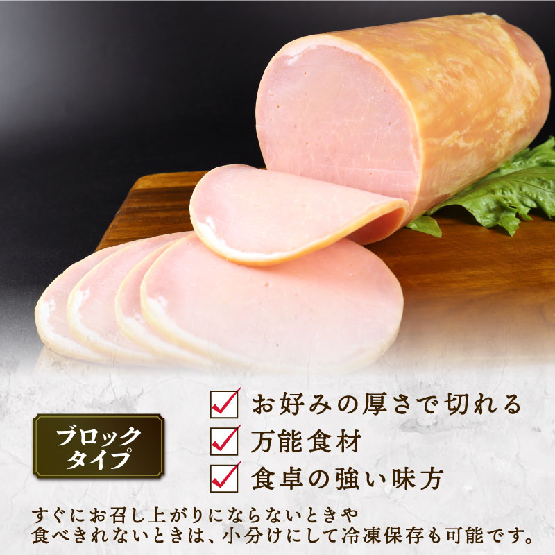 ロースハム ブロック 2kg 冷蔵 加工肉 塊 キャンプ バーベキュー ハム 厚切り 料理 朝食 朝ごはん スライス サラダ おかず 弁当 グルメ 食品 大容量 厚切り 越後ハム 新潟県 新発田市 echigohamu002-02
