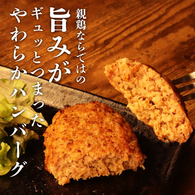 親鶏 ハンバーグ 5個 500g 100g × 5 パック 鶏肉 鶏 チキン タンパク つくね 肉 とり 精肉 ブランド鶏 おかず おつまみ 冷凍 小分け 簡単調理 郷土食 新潟親鶏 マルコ岩村 新潟県 新発田市 maruco003
