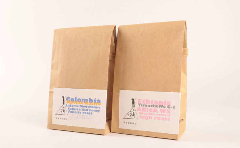 コーヒー 豆 定期便 12ヶ月 浅煎り 深煎り 2種 各150g 旬 季節限定 自家焙煎 豆のまま シングルオリジン 1年間 毎月 お届け 三角フラスコ 新潟県 新潟 新発田市 新発田 sankaku001