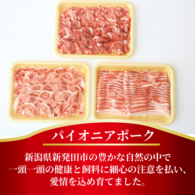 豚肉 しゃぶしゃぶ 1.5kg ブランド豚 冷凍 パイオニアポーク しゃぶしゃぶ用 北越後 豚バラ 豚ロース 肩ロース バラ肉 肩ロース肉 銘柄豚 肉 美味しい豚 豚料理 肉料理 夕食 晩ごはん おかず ブタ ブタ肉 冷しゃぶ 疲労回復 JA 新潟県 新発田市 新潟 新発田 D03_01