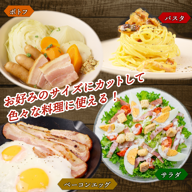 【2/26より寄附額値上げ】 ベーコン ブロック 3kg 加工肉 塊 豚肉 キャンプ バーベキュー アウトドア 豚バラ 料理 朝食 朝ごはん スライス ソテー サラダ スープ パスタ グルメ 食品 大容量 厚切り 越後ハム 新潟県 新発田市 echigohamu003-03