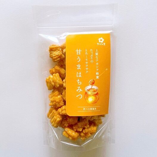 スタンドパック おかき 甘うまはちみつ 12個 さくら堂 さくら製菓 新潟 新発田 菓子 お菓子 おかし 和菓子 アカシア はちみつ ハチミツ 蜂蜜 甘い 昆布だし 鰹だし 醤油 米 お米 もち米 ライス せんべい 煎餅 米菓 間食 おやつ ダイエット ヘルシー sds007_01