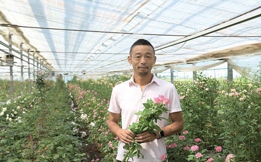 生産者直送！バラの花束 お任せ同系色20本 【 バラ 生花 花束 フラワーアレンジメント 記念日 母の日 父の日 ギフト プレゼント 花 20本 同色系 G02_03 】