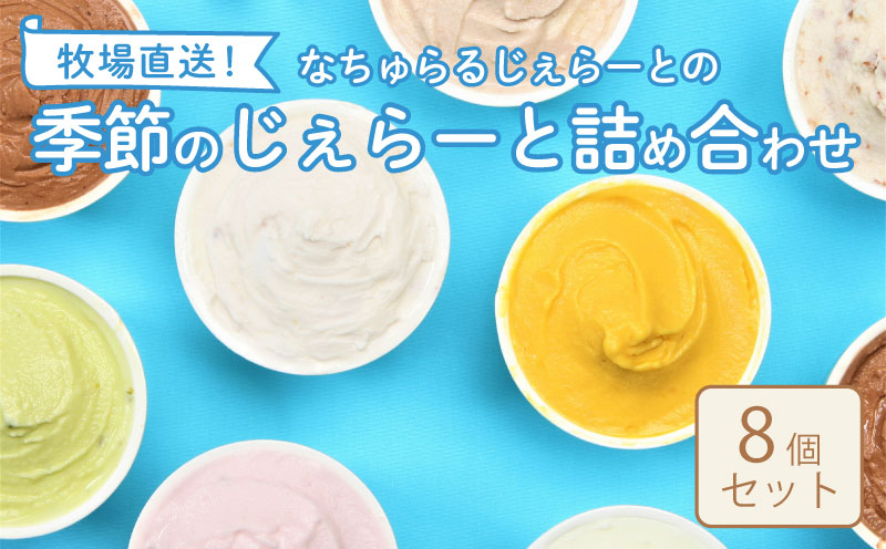 なかの牧場なちゅらるじぇらーとセット 8個入 【 アイス ジェラート セット 季節 お茶 富士見園 てづくり なちゅらるじぇらーと なかの牧場 8個  F04_01 】