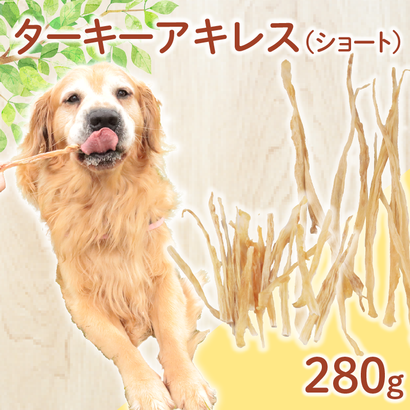 ドッグフード ターキーアキレス ショート 七面鳥の筋 280g【 七面鳥 筋 ドックフード ターキー アキレス ショート ペット おやつ ペット用品 犬用 無添加 無着色 国内製造 安心 安全 自然食品 ケーティーコモディティ KT 新潟県 新発田市 KT061 】
