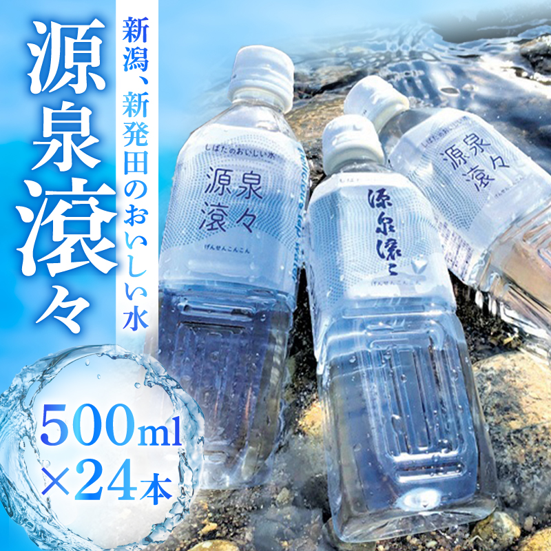 新発田のおいしい水 500ml 24本入 1箱 飲料水 みず 源泉滾々 軟水 新発田市水道局 防災 備蓄 ローリングストック （ペットボトル入り水道水） 新潟県 新発田市 suido001_01