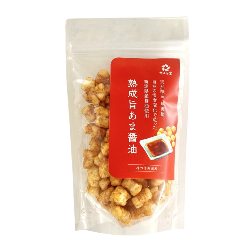 スタンドパック おかき 熟成旨あま醤油 12個 さくら堂 さくら製菓 新潟 新発田 菓子 おかし お菓子 和菓子 天然醸造 新潟県産 醤油 しょうゆ 甘じょっぱい ライス 米 お米 もち米 せんべい 煎餅 米菓 間食 おやつ ダイエット ヘルシー sds010_01