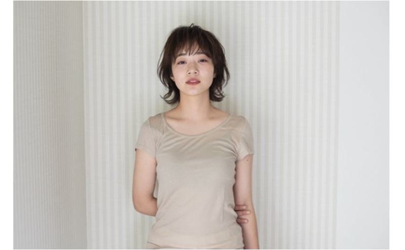 《絹生活研究所》インナー／レディース／フレンチ袖／ベージュ／Lサイズ