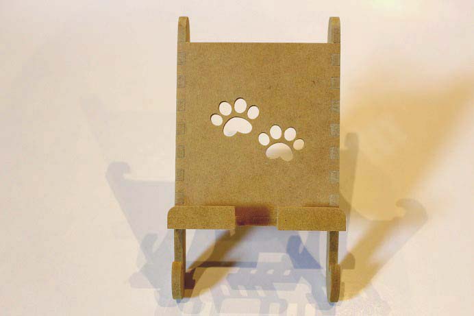 アニマルスマートフォンスタンド ネコ　黄