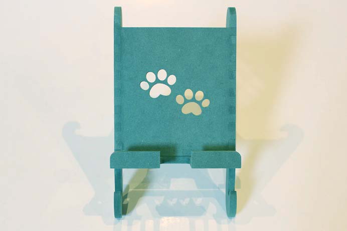 アニマルスマートフォンスタンド ネコ　緑