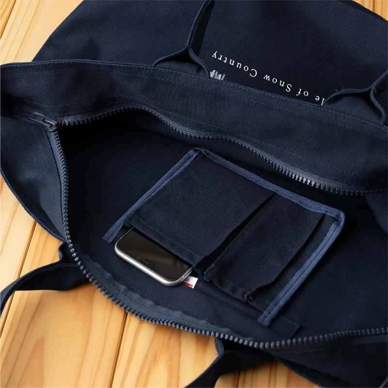 ［着る山菜］山菜図鑑トラベルトート　ネイビー