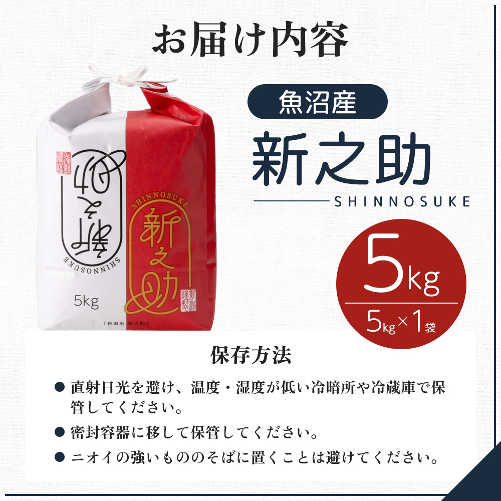令和7年産 魚沼産 新之助 5kg お米 米 コメ