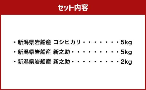 【令和7年産米】空舞米 新潟県村上市岩船産 コシヒカリ 精米 5kg・新之助 7kg（合計12kg）B4090 