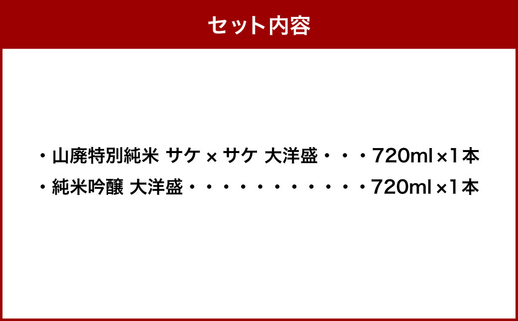 大洋盛 セット SJG（720ml 飲み比べ 2本セット）