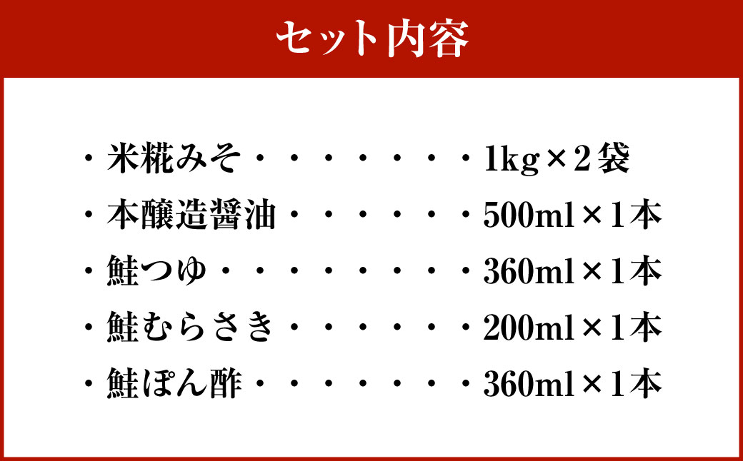 A4139 蔵元直送！一年熟成の特製味噌＆醤油5種6品セット