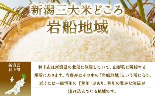 【令和7年産米】特別栽培米 新潟県岩船産 コシヒカリ 30kg（5kg×6ヶ月コース） 定期便 毎月 お米 白米 こしひかり 精米 村上市 1013012