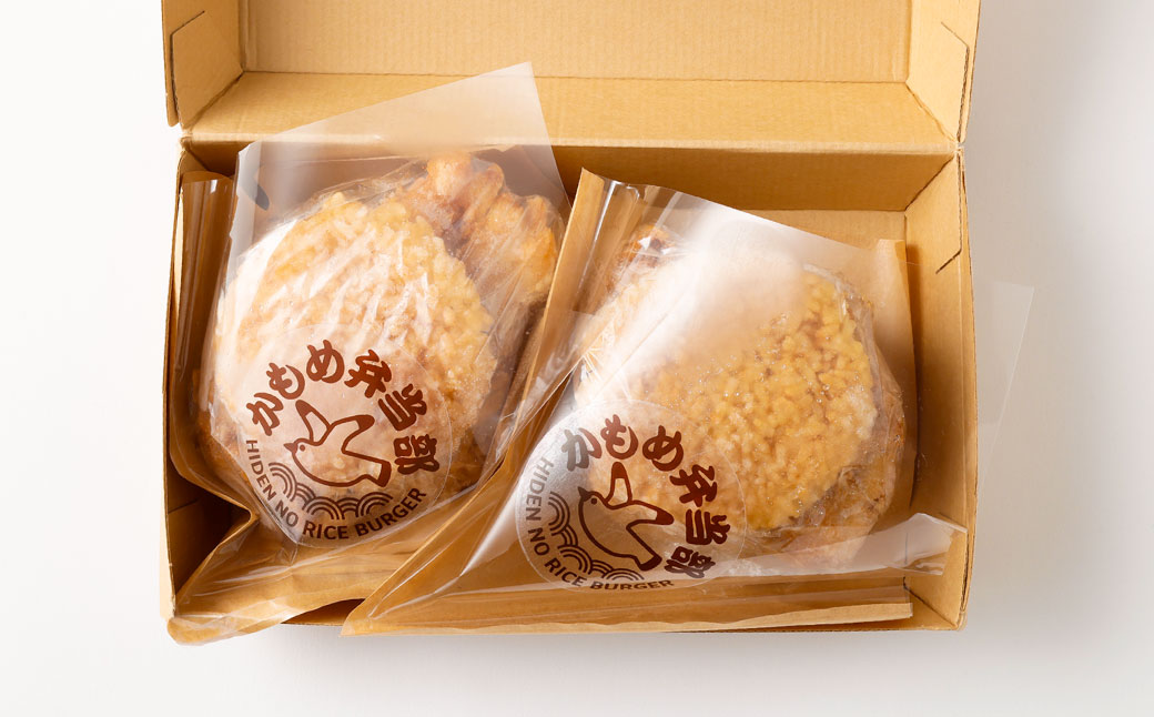 かもめ弁当の「唐揚げライスバーガー」4個　1096002
