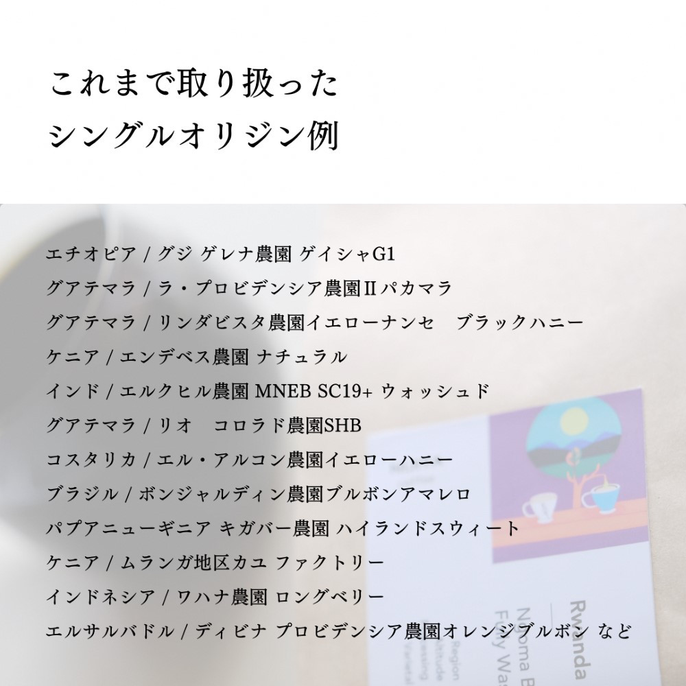 【定期便：3ヶ月連続でお届け】シングルオリジンコーヒー 100g × 3品種（豆）計300g×3ヶ月 1075021 コーヒー 珈琲 コーヒー豆