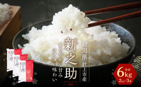 A4034 【令和6年産米】村上市産新之助6kg