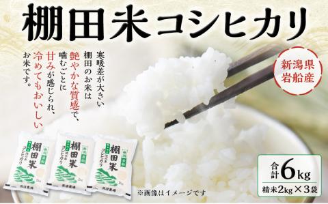 【令和7年産米】新潟県村上市岩船産 棚田米 コシヒカリ 6kg A4184