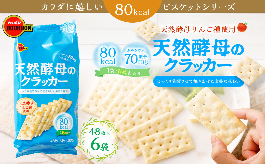 ブルボン「天然酵母のクラッカー」48枚入×6袋　1094012