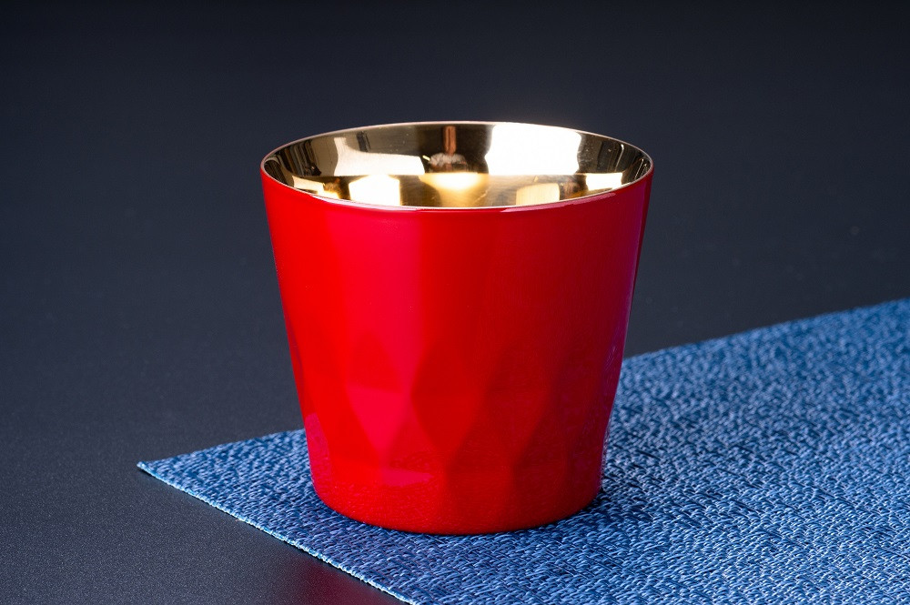 漆塗り ステンレス ロックタンブラー 【朱】240ml 1071005