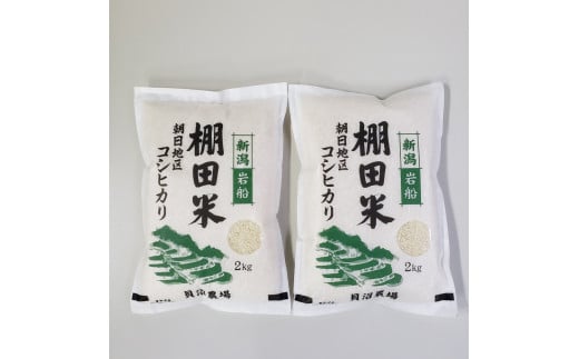 【令和6年産米】新潟県岩船産 棚田米コシヒカリ 4kg（2kg×2袋