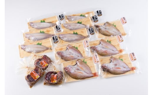 ノドグロ・柳カレイ一夜干しとタコの味噌漬けセット 干物 海産物 食べ比べ セット 1038005