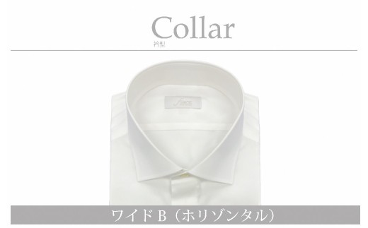 ケアも簡単！安心して着れる綿ポリ混紡メンズ用ドレスシャツ「Lサイズ」衿型ワイドカラー（ホリゾンタル） 1080055