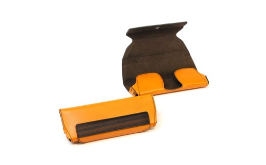 【こだわりの革アイテム】メガネケース（イエロー）［セミラージーサイズ］1087023