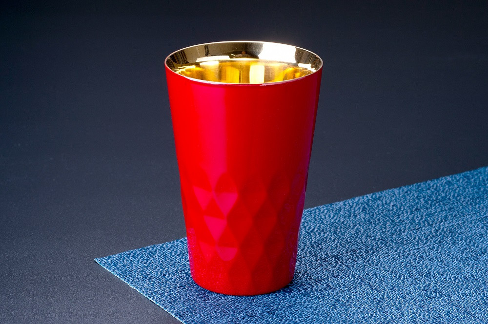 漆塗り ステンレス タンブラー 【朱】370ml 1071006