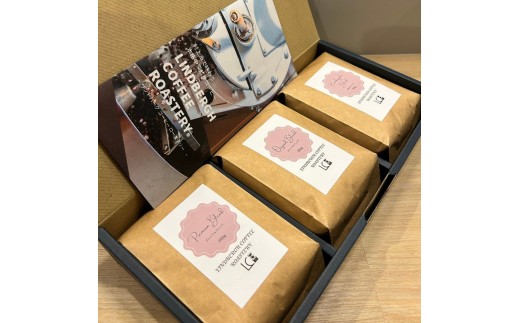 自家焙煎コーヒー豆【粉】LC1-2　こだわりのブレンドコーヒーセット200g×3種