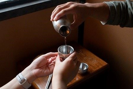 折燕ORI-EN 二重徳利2合・二重ぐい呑み ANTIQUE SILVER