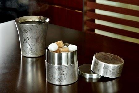 折燕ORI-EN 茶筒(M)・茶み ANTIQUE SILVER