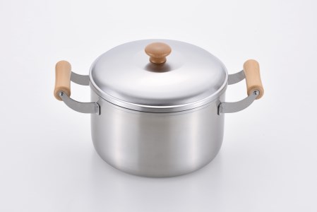 CS-052 千歳 鉄共柄段付き天ぷら鍋24cm & 木柄深型両手鍋22cm