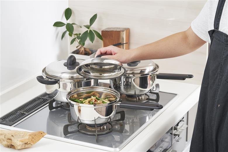 〈宮﨑製作所〉 Miyaco Japan 片手鍋2点 & 両手鍋1点 3点セット (MJ-100G)