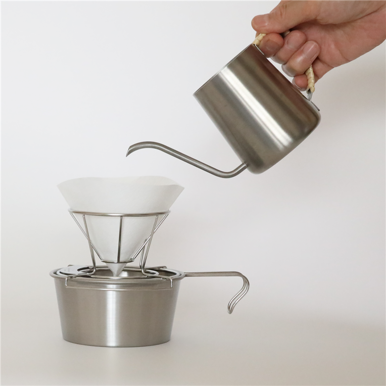 グローカルスタンダードプロダクツ TSUBAME / ワイヤードリッパー＆シェラカップ480ml セット / シルバー シルバー