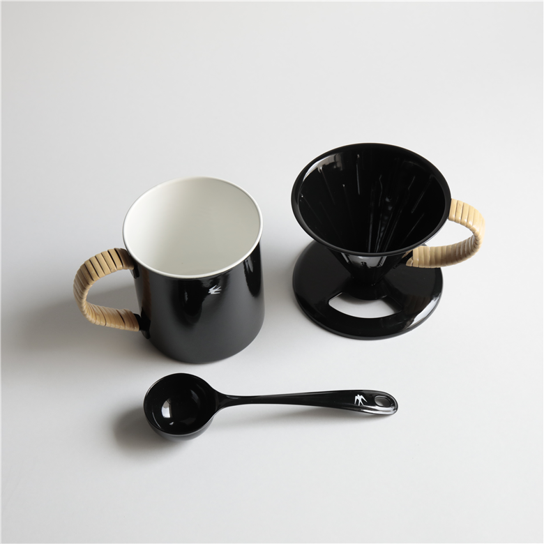 グローカルスタンダードプロダクツ TSUBAME RATTAN / Coffee Dripper & Mug セット / ブラック