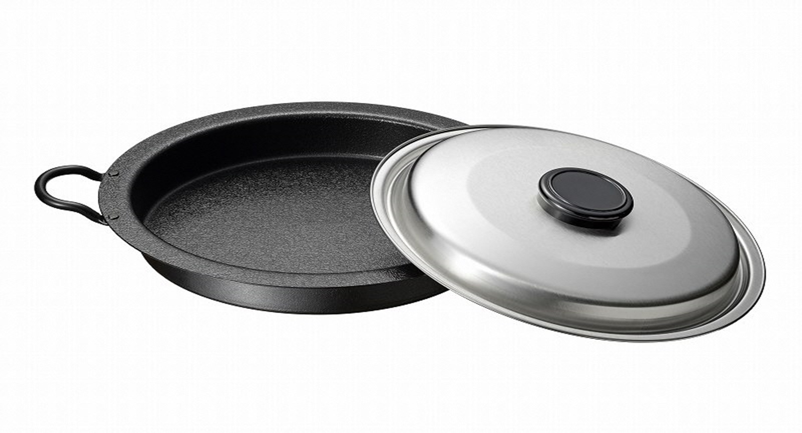 IH対応 鉄焼肉・餃子鍋 26㎝（ステンレス蓋付） EM-077 燕三