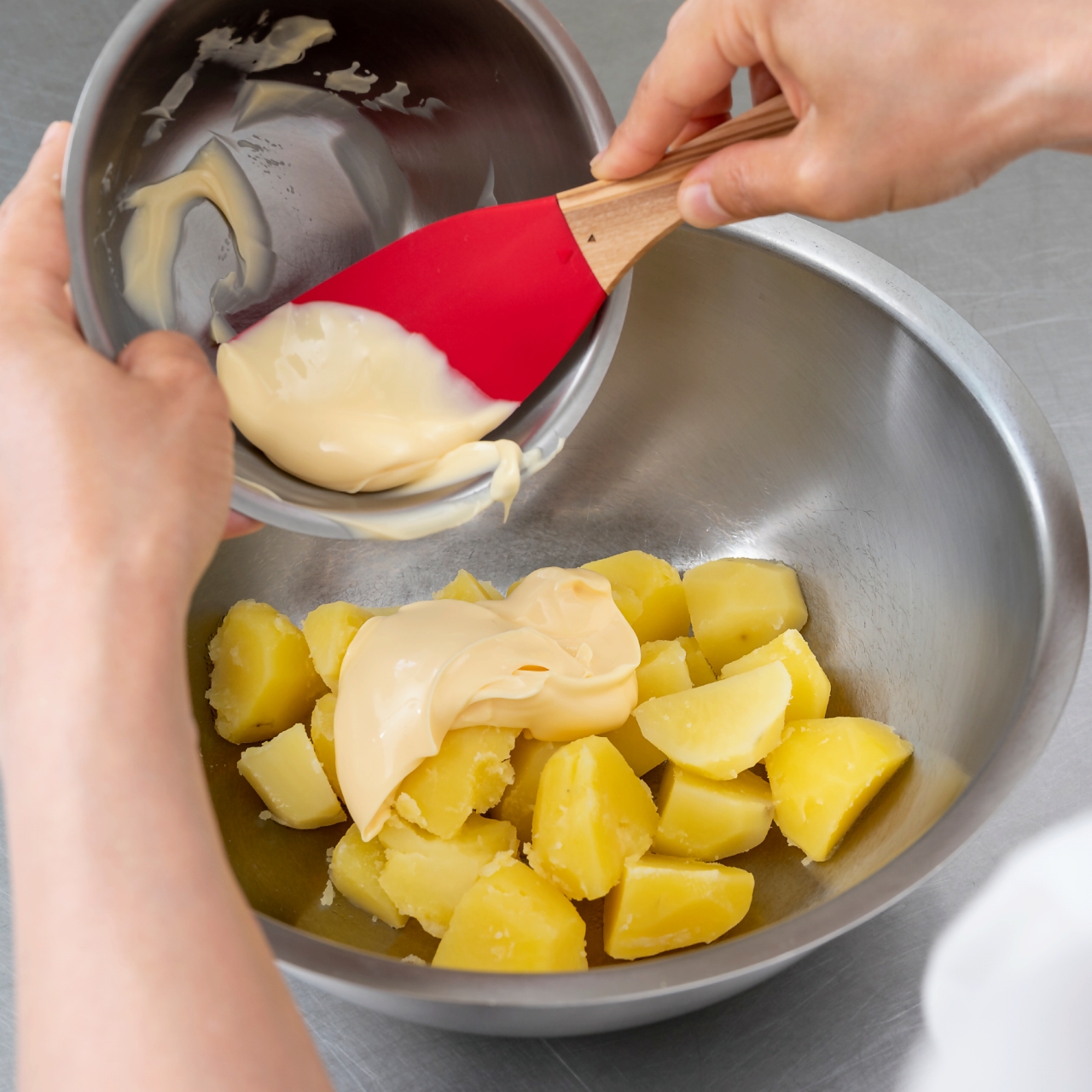 LB-104 ラバーゼ シリコーンヘラ2本組(レッド・ホワイト)