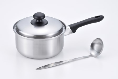 EM-019 燕三 IH対応片手鍋18cm & 両手鍋20cm (お玉付)