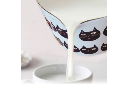 YJM-100 プルーン ホーローミルクパン15cm WT ＋ TYJ-727 ホーロープチミルクパンRD