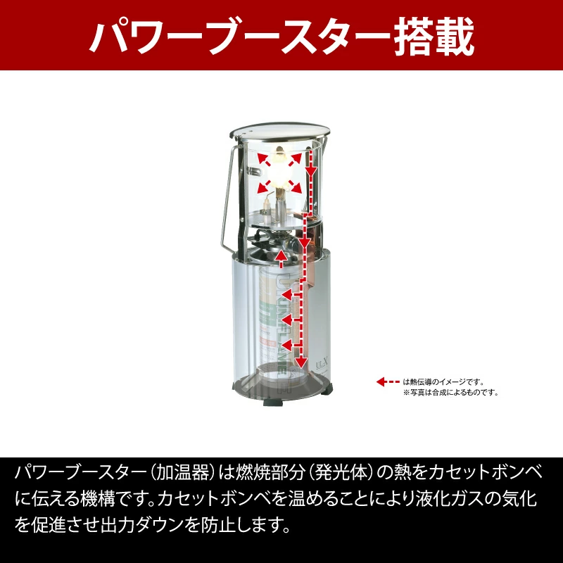 【UNIFLAME】フォールディングガスランタン UL-X クリア【 ユニフレーム キャンプ アウトドア 】