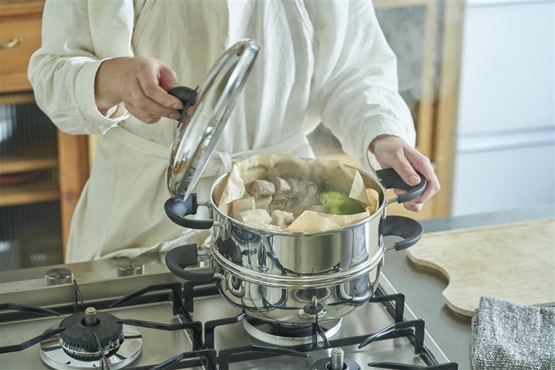 〈宮﨑製作所〉 Miyaco Japan 蒸し器22cm