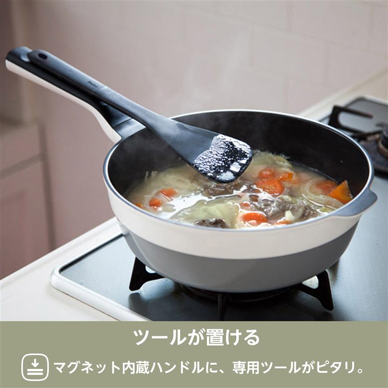 RHF-960 レミパンプラス(ホワイト) こそげるヘラセット