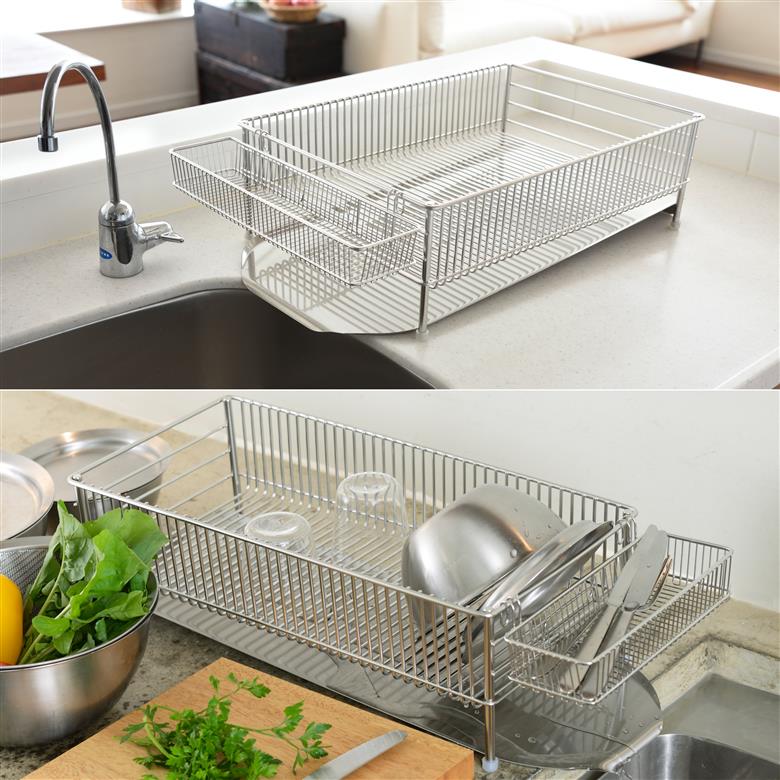 ラバーゼ NEW水切りかごスリム横置き3点セット DLM-8775