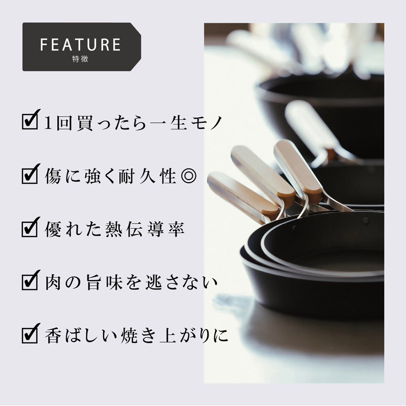 EN-007 enzo (エンゾウ) 鉄フライパン20cm